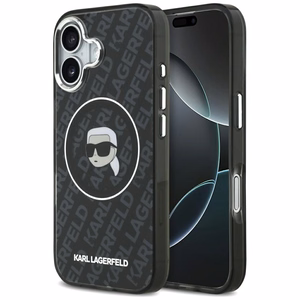 Karl Lagerfeld IML Karl Head Logo MagSafe Case for iPhone 17 - Black