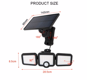 Forever Light Solar LED Lempa SUNARI FLS-04 108*SMD PIR 10W 800lm 6000K 2400mAh Li-Ion Forever Light