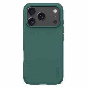 Nillkin Super Frosted Shield Pro dėklas, skirtas iPhone 17 Pro Max, tamsiai žalias