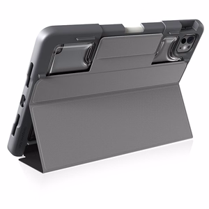 STM Dux Plus atsparus atverčiamas dėklas, skirtas iPad Pro 11" M5 (2025) / M4 (2024), juodas