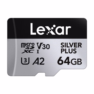 Lexar High-Performance Silver Plus microSDXC 2x64GB atminties kortelių rinkinys + adapteris