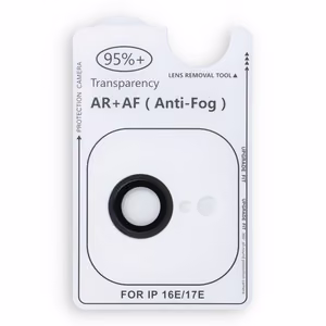 Juodas kameros apsauginis stiklas Forcell Premium, skirtas iPhone 16e / 17e