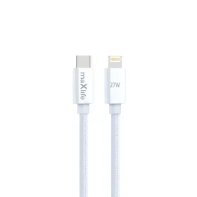 Maxlife MXUC-12 kabelis USB-C - Lightning 1,0 m 27W - baltas