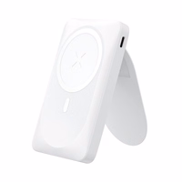 Išorinė baterija suderinama su MagSafe Forcell F-Energy MagStand F10K2 QC3.0 PD 5A 20W 10000 mAh balta