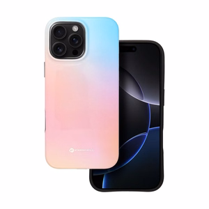 FORCELL F-PROTECT Mirage, karinio standarto išbandytas magnetinis dėklas telefonui IPHONE 16 PRO MAX, rausvai mėlynas