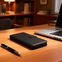 Tech-Protect Wallet Case for Samsung Galaxy S26 - Black and Red