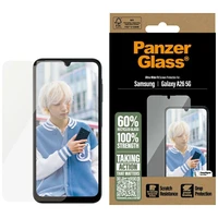 PanzerGlass itin plačios aprėpties grūdintas stiklas Samsung Galaxy A26 5G telefonui – skaidrus