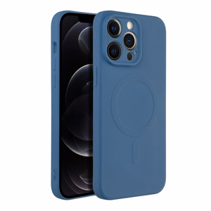 Silikoninis Magnetinis dėklas telefonui, suderinamas su MagSafe, skirtas iPhone 14 Pro Max, mėlyna