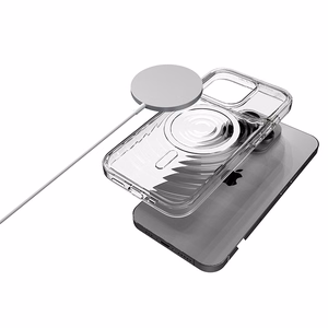 STM Reawaken Ripple MagSafe dėklas, skirtas iPhone 15 Pro Max, skaidrus