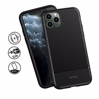 Crong Prestige Carbon Cover - iPhone 11 Pro Max dėklas (juodas)