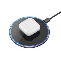 Belaidis įkroviklis Hoco 2A 15W su šviesa CW6 PRO juodas