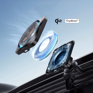 ESR HALOLOCK CRYOBOOST MAGNETINIS MAGSAFE PRIETAISŲ SKYDELIO IR VENTILIACIJOS AUTOMOBILINIS LAIKIKLIS BELAIDIS ĮKROVIKLIS QI2 15W FROSTED ONYX