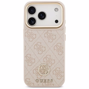 Guess 4G Strass Logo magnetinis dėklas telefonui iPhone 17 Pro - rožinis