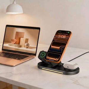 Tech-Protect A51 MagSafe 3-in-1 25W QI2.2 belaidis įkroviklis - juodas