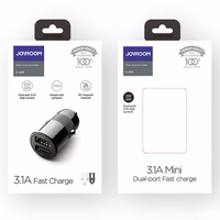 Automobilinis įkroviklis Joyroom "C-A06" baltas 15W (2xUSB)