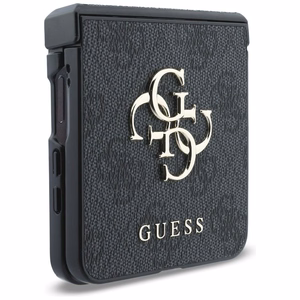 Juodas „Guess Big 4G Logo“ dėklas, skirtas „Samsung Galaxy Z Flip8“
