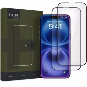 GRŪDINTAS STIKLAS HOFI GLASS PRO+ 2-PACK IPHONE 16 JUODAS