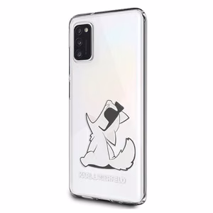 Karl Lagerfeld Choupette Fun dėklas Samsung A41 - skaidrus