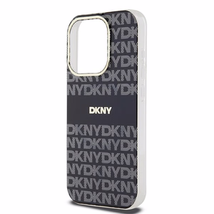 DKNY IML Mono ir Stripe Magnetinis dėklas telefonui iPhone 15 Pro Max - juodas