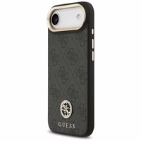 GUESS magnetinis dėklas telefonui IPHONE 17 Air, suderinamas su MagSafe GUHMP17MP4GRMDEK (PU dėklas su 4G Strass logotipu) juodas