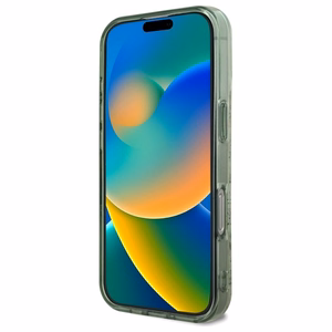 Guess IML Gėlės ir toniniai apskritimai Magnetinis dėklas telefonui iPhone 16 Pro - žalias