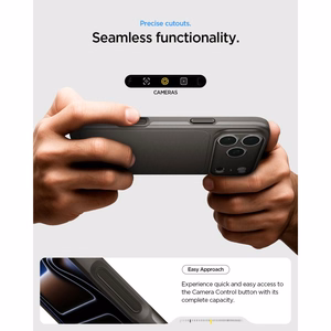 Spigen Thin Fit MagSafe dėklas, skirtas iPhone 17 Pro / 18 Pro, grafito spalvos