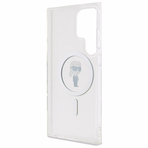 Karl Lagerfeld IML Ikonik MagSafe dėklas telefonui Samsung Galaxy S24 Ultra - skaidrus