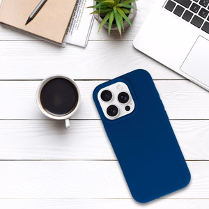 Tel Protect silikoninis dėklas telefonui Iphone 16 Pro Max tamsiai mėlynas