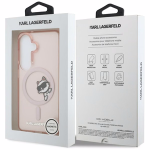Karl Lagerfeld IML Peekaboo Choupette MagSafe Dėklas for Samsung Galaxy S26 - rožinis