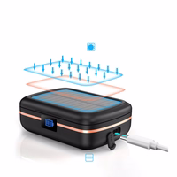 Choetech TWS belaidės ausinės vandeniui atsparios su saulės panele ir integruotu 2500mAh išoriniu akumuliatoriumi juodos (BH-T05)