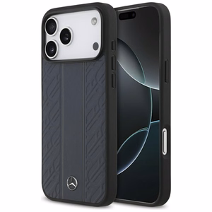 Dėklas telefonui Mercedes Leather Laurel Leaves Stripes MagSafe iPhone 17 Pro Max - žalias