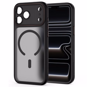 Tech-Protect MagCam MagSafe dėklas, skirtas iPhone 18 Pro / 17 Pro, matinis juodas ir raudonas