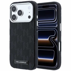 KARL LAGERFELD dėklas, skirtas IPHONE 18 Pro Max/17 Pro Max suderinamas su „MagSafe“ (Mono Resin Logo) (spalva: juoda)