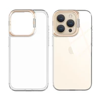 Skaidrus TPU dėklas telefonui Iphone 15 Plus auksinis