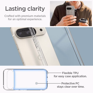 Spigen Ultra Hybrid Dėklas telefonui Google Pixel 9 / 9 Pro - permatomas