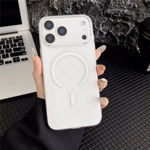 Skaidrus baltas su MagSafe suderinamas PC dėklas iPhone 18 Pro / 17 Pro