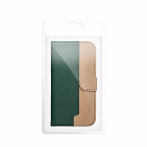 Flip case for iPhone 17 PRO / 18 PRO Split Book green and gold
