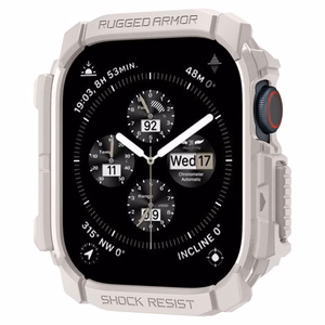 Dėklas SPIGEN RUGGED ARMOR APPLE WATCH 10 (46 MM) smėlio