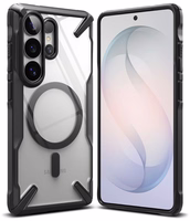 Ringke Fusion X Magnetic MagSafe Dėklas for Samsung Galaxy S26 Ultra - Clear juodas