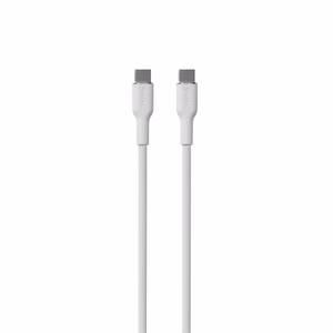 Puro Soft USB-C - USB-C 60W 1.5m silikoninis laidas - baltas
