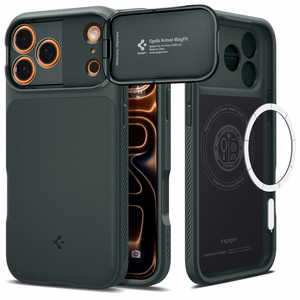 Spigen Optik Armor Magnetinis dėklas telefonui iPhone 17 Pro Max - žalias