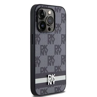 DKNY odinis languotas mono raštas ir spausdintos juostelės dėklas iPhone 14 Pro - juodas