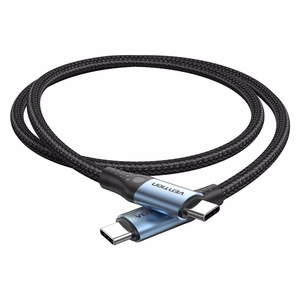 Vention USB 2.0 5A 240W 1 m juodas USB-C į USB-C laidas