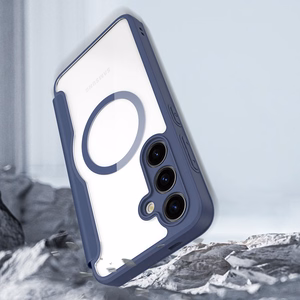 Dux Ducis Skin X Pro dėklas telefonui Samsung S24+ su magnetiniu žiedu ir atvartu - mėlynas