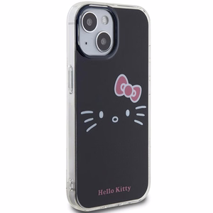 Hello Kitty IML Kitty Face dėklas telefonui iPhone 15 - juodas