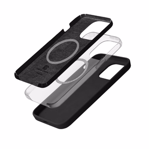 Crong Color Cover Magnetic MagSafe dėklas, skirtas iPhone 15 Pro Max, juodas