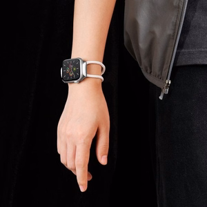 Dirželis Baseus Lets go skirtas Apple Watch Series 42 / 44mm baltas/rožinis