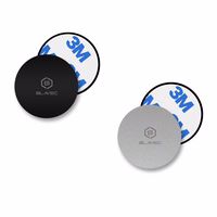 Blavec metalinė plokštelė magnetiniam laikikliui BM-03, rinkinys iš 2 dalių, apvali (40mm), juoda ir sidabrinė
