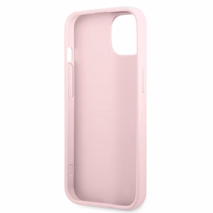 Guess GUHCP13SPSASBPU iPhone 13 mini 5.4 dėklas telefonui, violetinis, Saffiano su įspaustu ir metaliniu logotipu