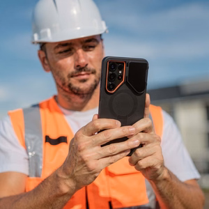 Tech-Protect Kevlar Aura MagSafe Dėklas for Samsung Galaxy S26 Ultra - juodas and oranžinis